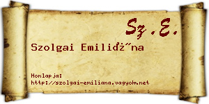 Szolgai Emiliána névjegykártya